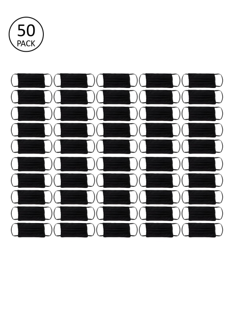 

Bellofox Unisex 50 Pcs 3-Ply Reusable Outdoor Masks, Black