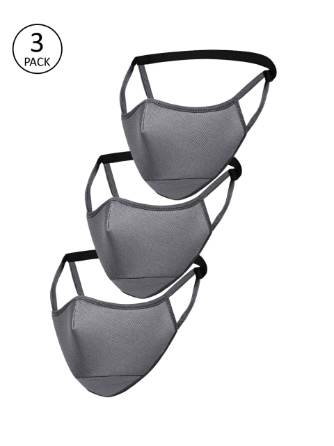 

Impulse Unisex 3 Pcs 4-Ply Outdoor Reusable Masks With Add-On Filter, Grey