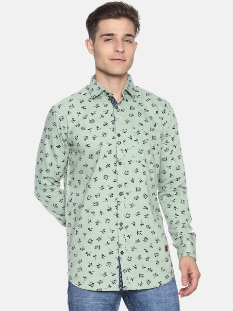 

Campus Sutra Men Green Classic Regular Fit Printed Casual Shirt