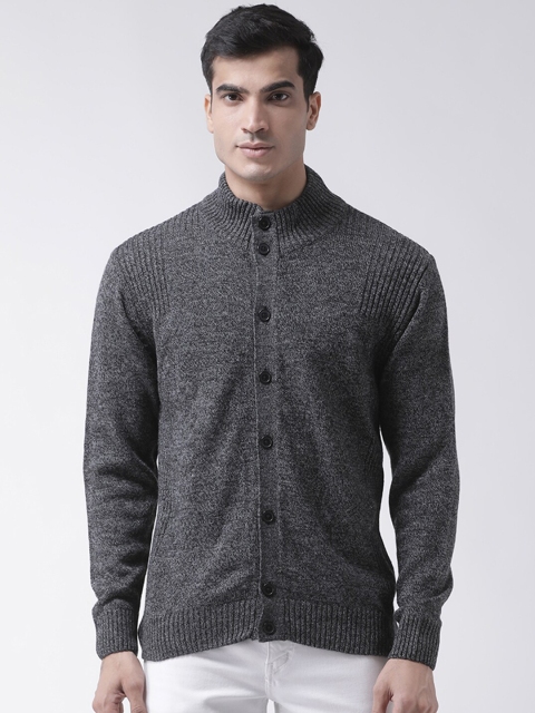 

Club York Men Charcoal Grey Solid Cardigan