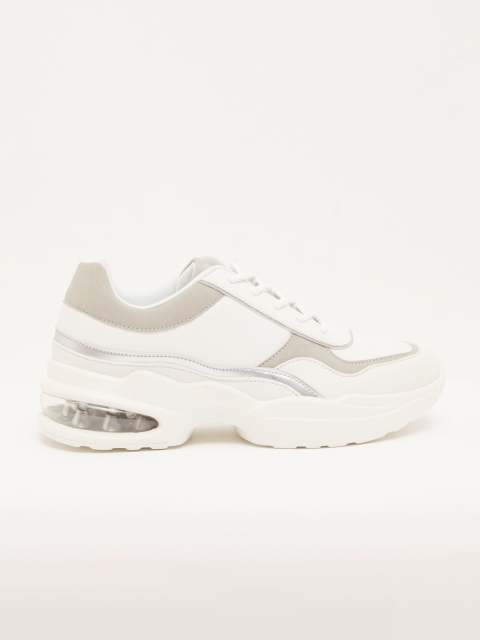 

shoexpress Women Off-White Synthetic Running Shoes