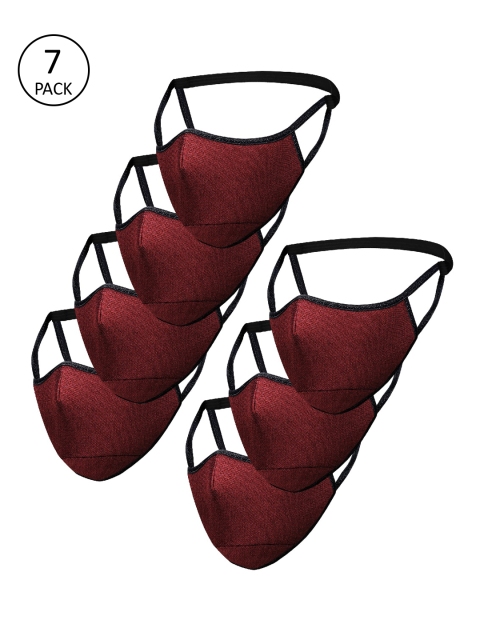 

Impulse Unisex 7Pcs 4Ply Protective Outdoor Face Masks, Maroon