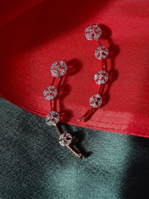 

ZeroKaata Gold-Plated Contemporary Handcrafted Drop Earrings
