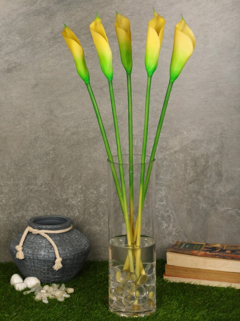 

PolliNation Green & Yellow Real Touch Artificial Calla lily Flowers