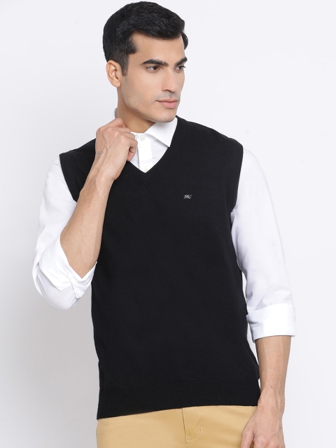 

Monte Carlo Men Black Solid Sweater Vest