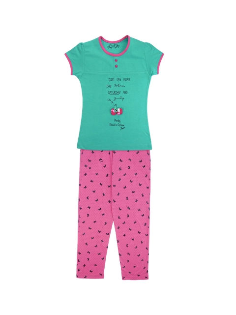 

FEMEA Girls Multicoloured Printed Night suit, Multi