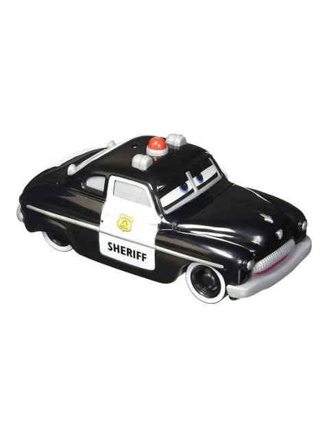 Hot Wheels Unisex Kids Black & White Disney Cars Sheriff Vehicle