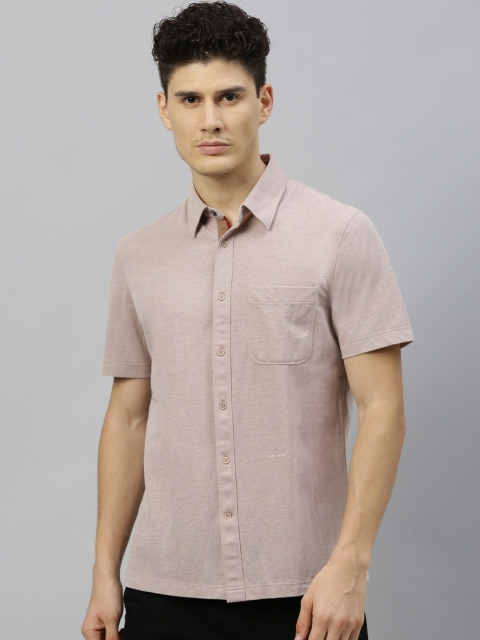 

RARE RABBIT Men Beige Tailored Fit Solid Casual Shirt