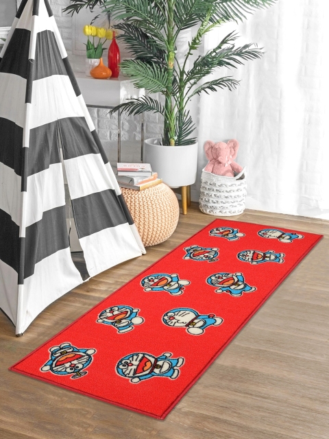 

Saral Home Red & Blue Doraemon Printed Anti-Skid Floor Runner