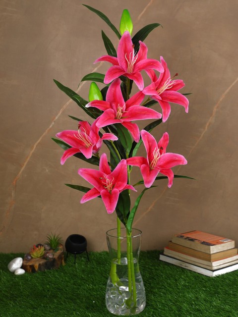 

PolliNation Pack of 2 Pink Lily Artificial Flower