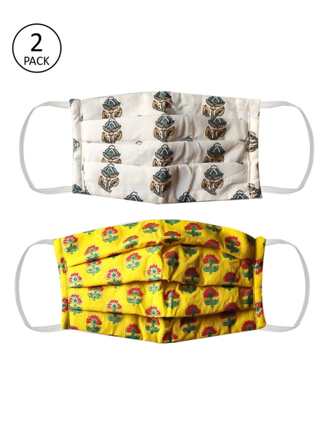 

Bellofox Unisex 2 Pcs 3-Ply Reusable Outdoor Masks, Yellow