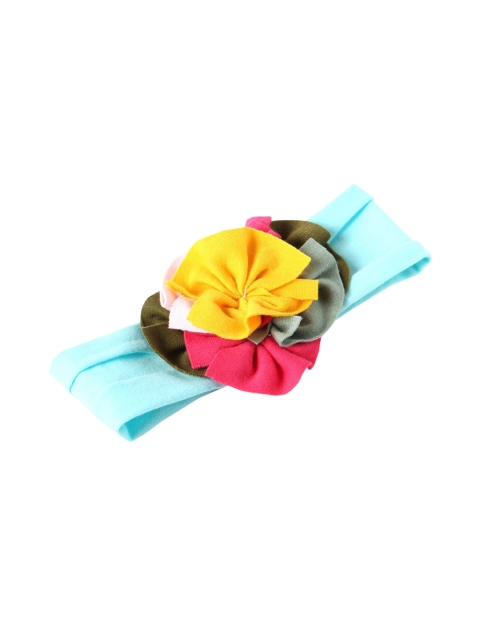 

FUNKRAFTS Girls Blue & Yellow Embellished Floral Headband