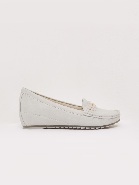

shoexpress Women Grey Solid Loafers