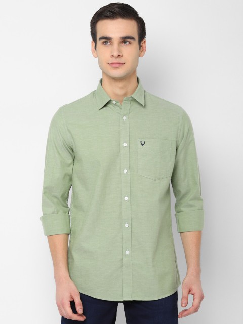 

Allen Solly Men Green Slim Fit Solid Casual Shirt