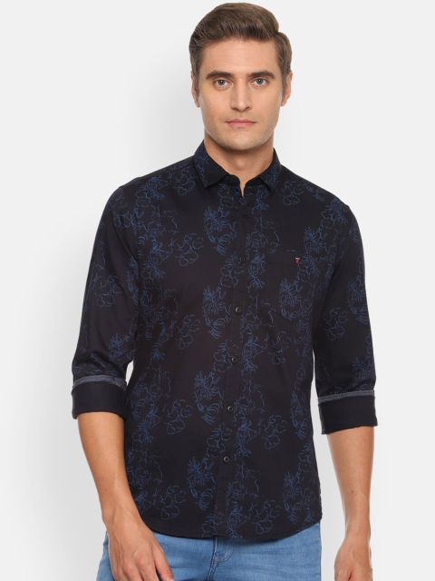 

Louis Philippe Jeans Men Navy Blue Slim Fit Printed Casual Shirt