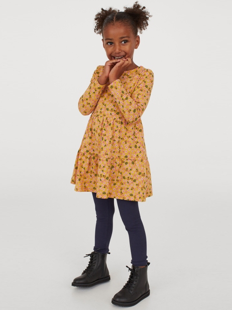 

H&M Girls Yellow & Navy Blue Printed 2-Piece Jersey Set