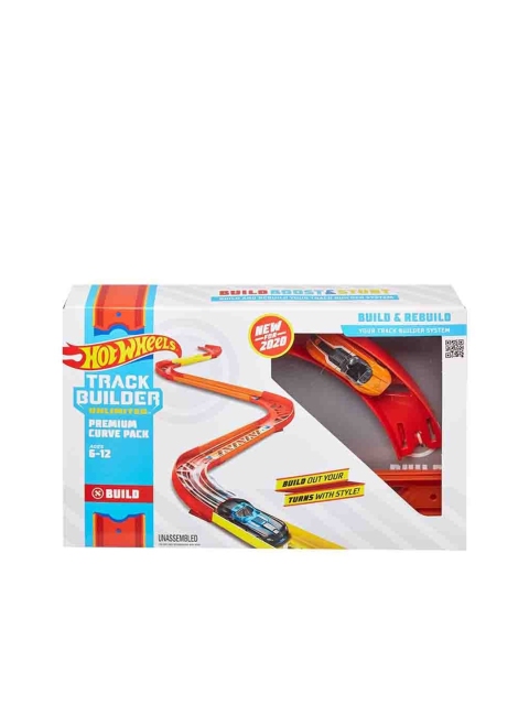 

Hot Wheels Kids Red & Blue Track Builder Unlimited Premium Curve Pack