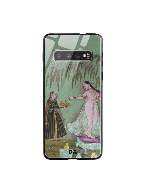 

DailyObjects Green & Pink Maids With Offerings Samsung Galaxy S10 Glass Case