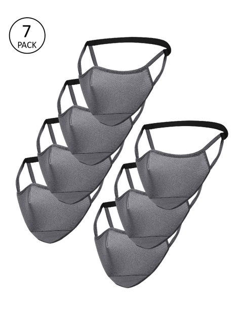

Impulse Unisex 7 Pcs 4-Ply Outdoor Reusable Masks With Add-On Filter, Grey