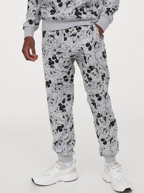 

H&M Men Grey Patterned Joggers