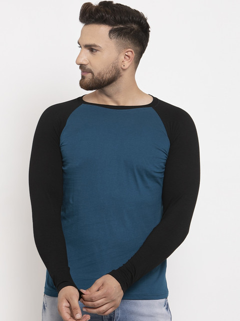 

KATSO Men Blue Solid Slim Fit Round Neck T-shirt