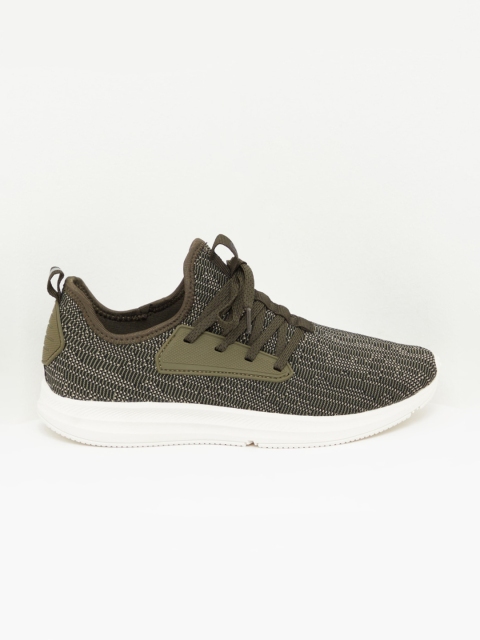 

shoexpress Men Khaki Textile Running Shoes