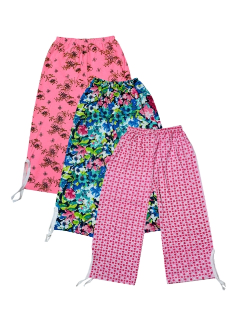 

TINY HUG Girls Pack Of 3 Assorted Printed Pyjamas