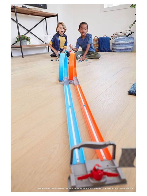 

Hot Wheels Unisex Kids Blue & Orange Action Dual Loop Dash Track Set