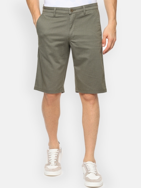 

Van Heusen Sport Men Olive Green Solid Regular Shorts