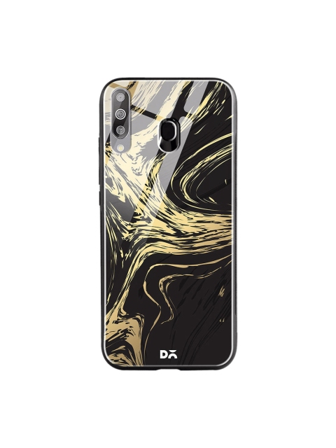 

DailyObjects Black & Gold-Toned Marble Art Samsung Galaxy M30 Glass Case