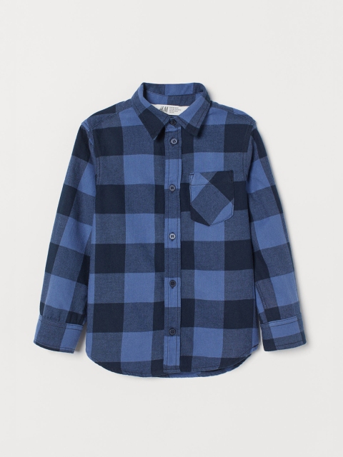 

H&M Boys Blue Checked Flannel Shirt