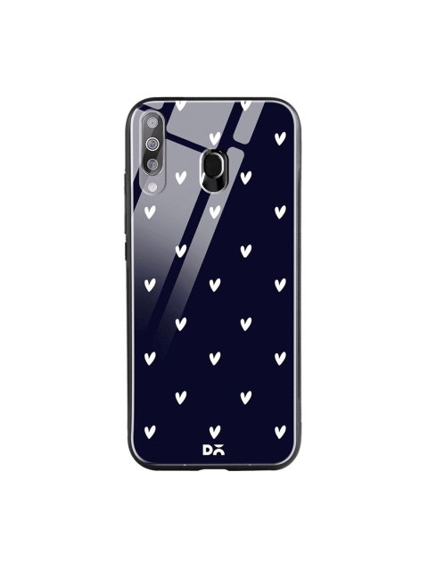 

DailyObjects Navy Blue & White Bundle Heart Navy Samsung Galaxy M30 Glass Case