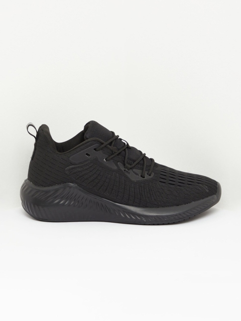 

shoexpress Men Black Textile Running Shoes