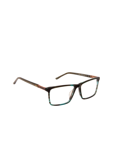 

David Blake Unisex Green Abstract Full Rim Rectangle Frames EWDB2289NW600371C5