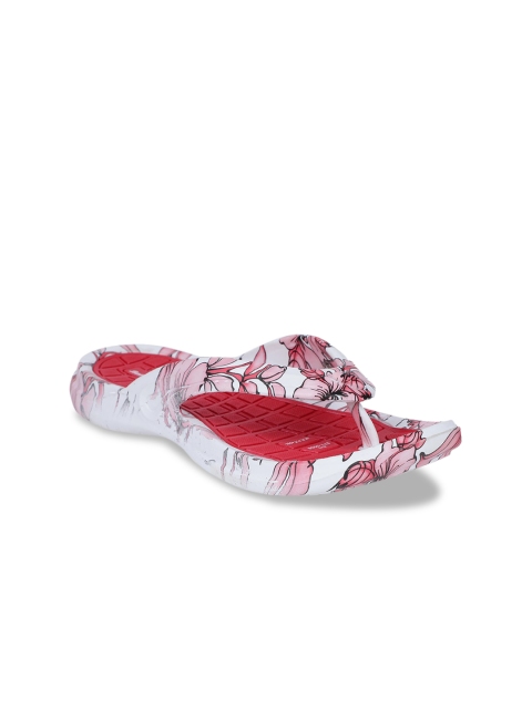 

Bata Women Red & White Printed Thong Flip-Flops