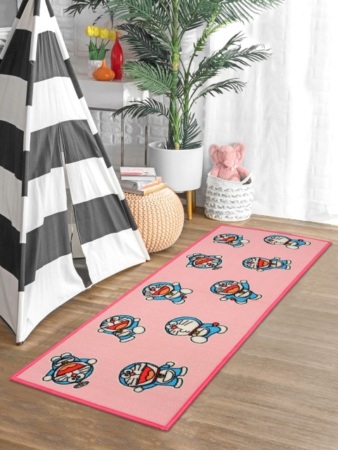 

Saral Home Pink & Blue Doraemon Printed Anti-Skid Floor Runner