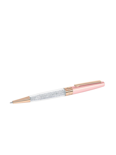 

SWAROVSKI Women Pink & White Rose Gold-Plated Crystal-Studded Stardust Ballpoint Pen