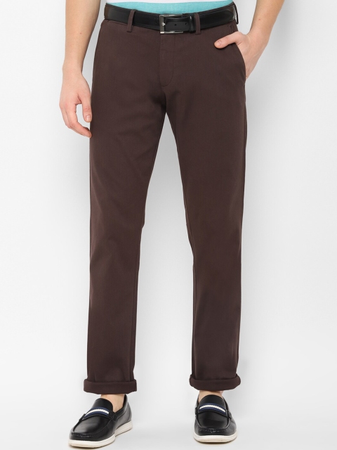 

Allen Solly Men Brown Slim Fit Solid Regular Trousers