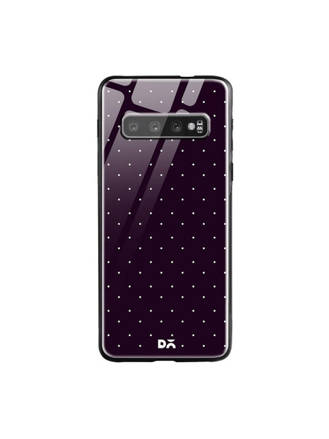 

DailyObjects Burgundy & White Constellation Dots Plum Samsung Galaxy S10 Glass Case