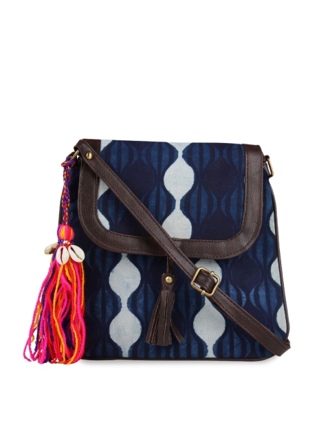 

Vivinkaa Blue Printed Sling Bag