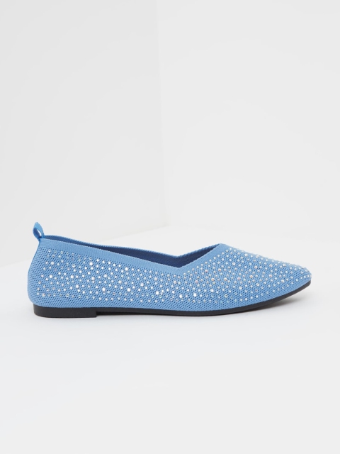 

shoexpress Women Blue Embellished Ballerinas