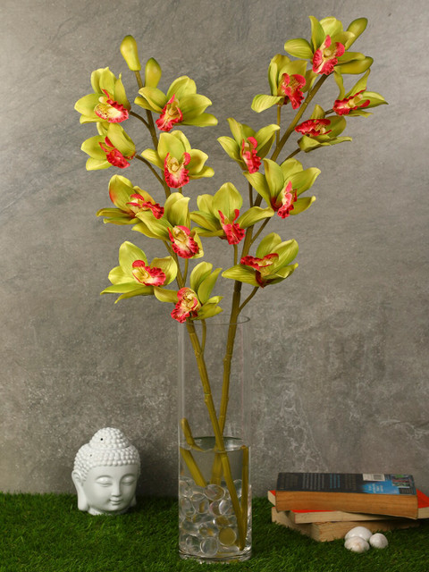 

PolliNation Pack of 2 Green Artificial Orchid Flowers