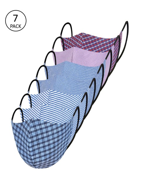 

Impulse Unisex 7Pcs 4Ply Protective Outdoor Face Masks, Blue
