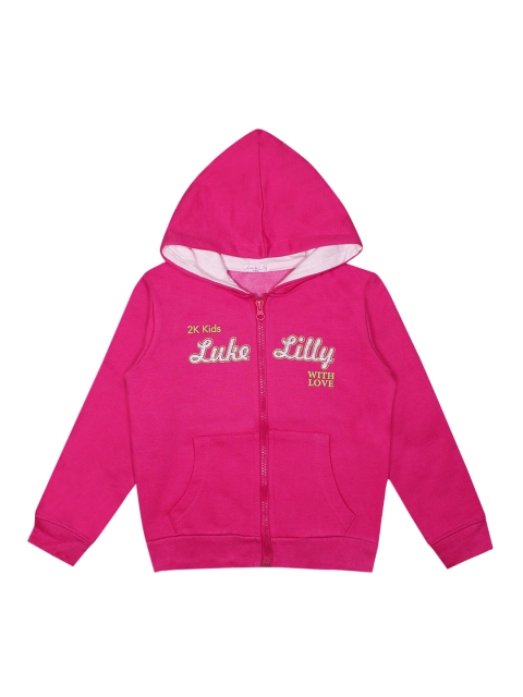 

Luke & Lilly Girls Pink Brand Logo Print Hooded Sweatshirt