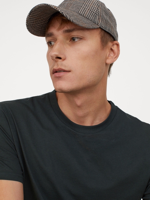 HM Men Green Pure Cotton T-shirt Long Fit