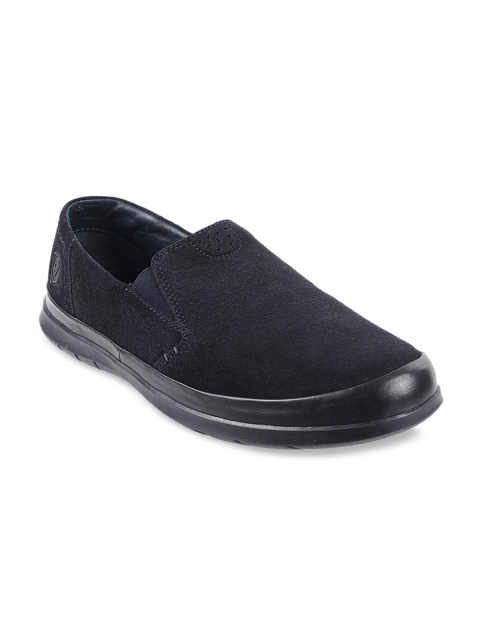 

DAVINCHI Men Navy Blue Slip-On Nubuck Sneakers