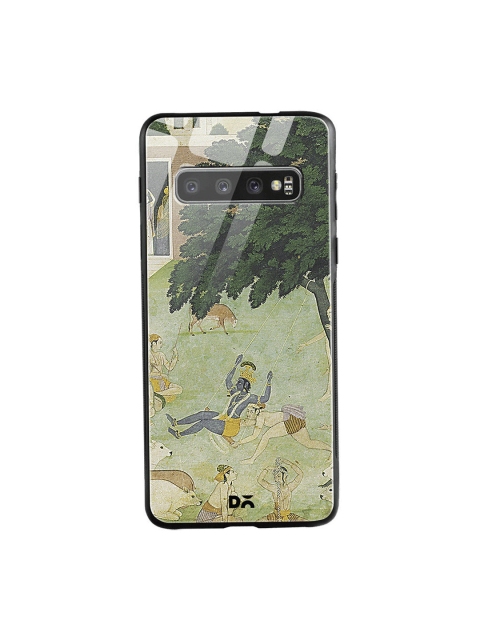 

DailyObjects Green & Grey Krishan Swing Friends Samsung Galaxy S10 Glass Case