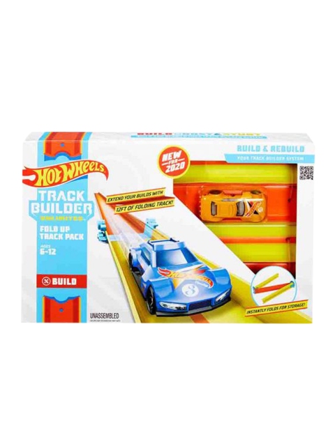 

Hot Wheels Kids Yellow & Orange Unlimited Builder Fold Up Track Pack