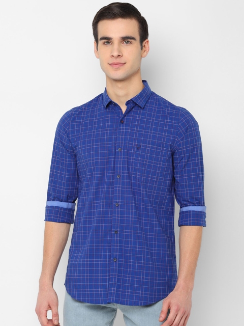 

Allen Solly Men Blue Slim Fit Checked Casual Shirt