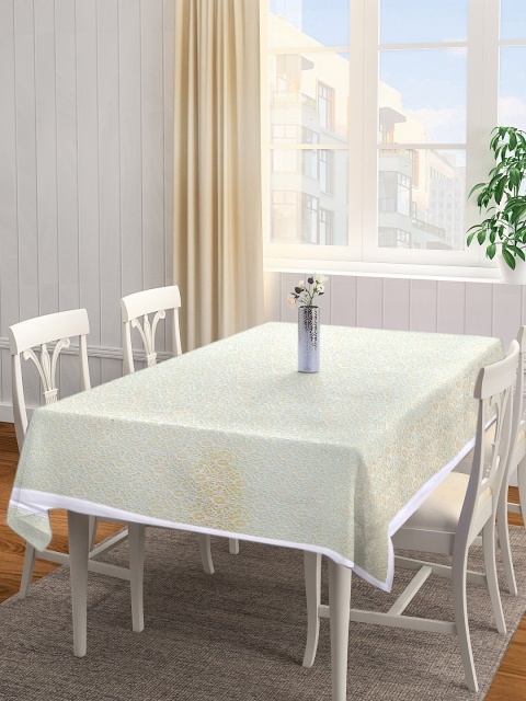 

Cannon Off-White Plastic With Floral Printed 4-Seater Rectangular Table Cover